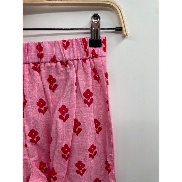 NWT Zara Pajama Pants Girls 9-10 Years Pink/Red Floral Straight Leg Pockets - Picture 6 of 13